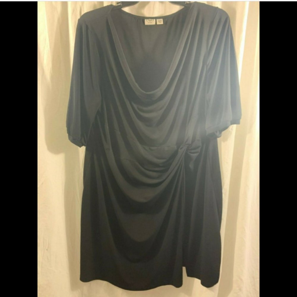 Cato Womens Dress Solid Black Size 22/24W